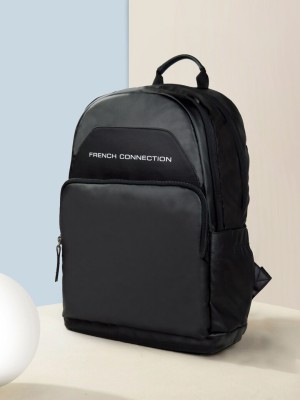 French Connection Unisex Ergonomic Backpack 23 L Backpack(Black)