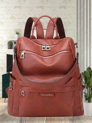 HouseOfCommon Women Backpack Student Backpack Lightweight Comfortable 27 L Backpack(Tan)