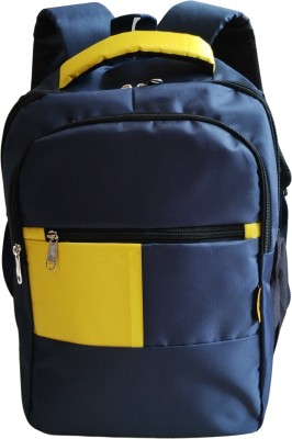 MISHK PU Nylon School Bag|College Bag|Travelling Backpack for Men & Women Navy Blue 15 L Backpack(Blue)