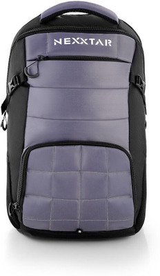 NEXXTAR Water-Resistant Office Backpack with 2 compartments 35 L Backpack(Black, Grey)