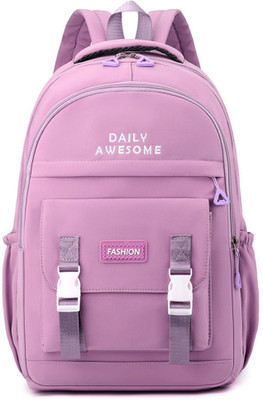 Luman Medium 25L DESIGNER Abstract PRINT Kids School Backpack for Girls & Boys 30 L Backpack(Pink)