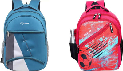 MICXO Comfortable Durable Backpack for Daily Commute of School College Office 30 L Backpack(Blue, Red)