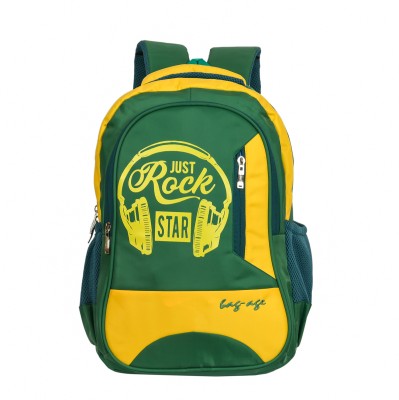 Bag-Age Casual Bag/Backpack for Men Women Boys Girls/Office School College 38 L Backpack(Green, Yellow)