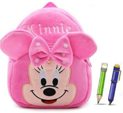 Bluemoon Minnie Kids School Bag Soft Plush Backpack Cartoon Bags For Boys-Girls 10 L Backpack(Multicolor)