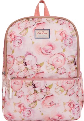 LINO PERROS Women's Printed Peach Backpack 23 L Backpack(Pink)