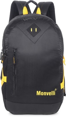 MONVELLI 5001_BLK_YLW_BKPCK_11 35 L Backpack(Black)