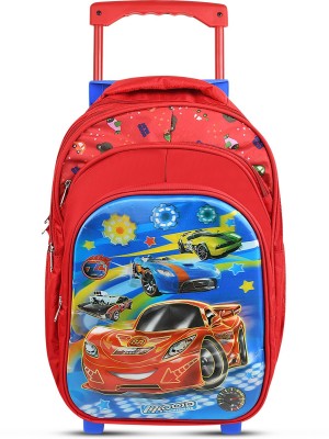 Stylbase pixar car Wheels Trolley Book Backpack School Travel Luggage (Multicolor) 40 L Trolley Backpack(Red)