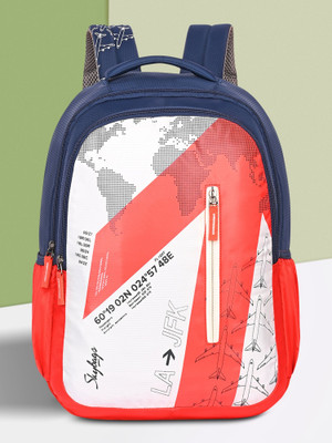 SKYBAGS E Casual Printed School Bag For Girls And Boys 23 L Backpack(Orange)