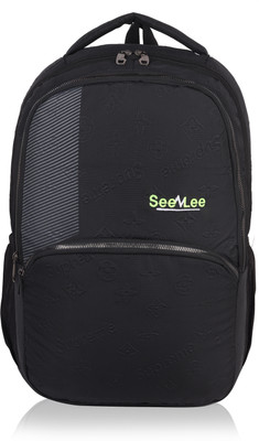 SeeNLee Stylish Backpack with Separate Pouch and Dual Front Sections for Personal Items 32 L Backpack(Black)