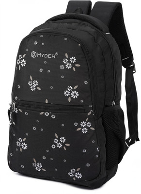 Hyder Blossom Stylish School,College,Office,Travel and Tution Bag for Girls and Women 25 L Backpack(Black)