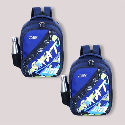 ZOBEX Kids Bag Backpack School Bag Combo Kids Bag Teens & Students Pack Of 2 Bag 22 L Backpack(Blue)