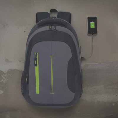 Shivra backpack for men backpack bags bagpack 35 L Laptop Backpack(Black, Grey)