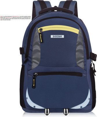 SEEBA Waterproof Febric Spacy Unisex School Bag With Reflective Strip 37 L Laptop Backpack(Blue)