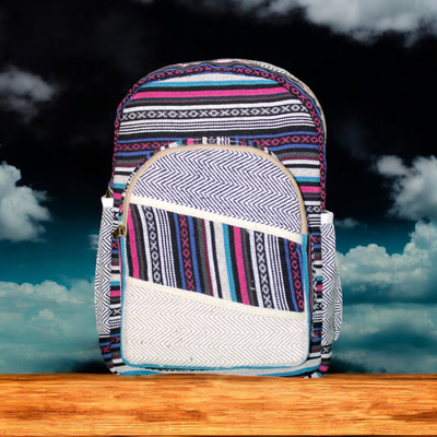 green basket Colorful Tribal Designs – Versatile Canvas Daypack for Everyday Use 25 L Laptop Backpack(Multicolor)