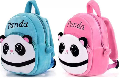 Harshika Traders BLUE PANDA AND PINK PANDA (Z) 10 L Backpack(Blue, Pink)