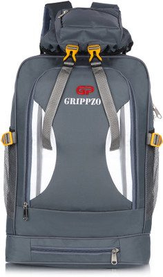 Grippzo 45 L Large Backpack | Water Resistant Travel & Trekking Rucksack Unisex 45 L Backpack(Grey)