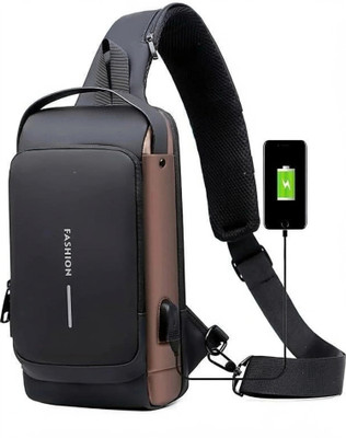 LUHI Anti-theft Water-Resistant Cross body Bags With USB Charging Port Bag Phone 6 L Trolley Backpack(Multicolor)
