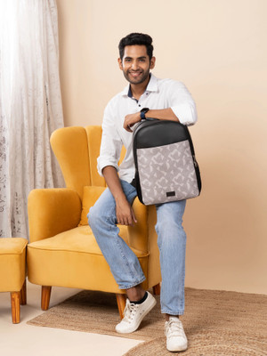 ZOUK Aravalli Abstract Statement Backpack 16.9 L Laptop Backpack(Grey)