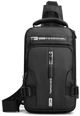 NIYAMKAAY Sling Cross Backpack Bag With USB Charging Port for Men & Women 0.4 L Backpack(Multicolor)
