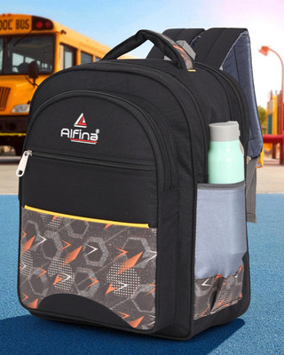 alfina Stylish 40L School Bag/Backpack for Boys & Girls of 1st to 5th Class 40 L Backpack(Black)