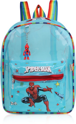 Echo Boomers Blue Jelly Backpack Stylish, Lightweight & Durable with Spiderman Printed 10 L Backpack(Blue)