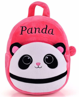 Great More Panda Soft Velvet Kids School/Nursery/Picnic/Carry/Travelling Bag - 2 to 5 Age 10 L Backpack(Pink)