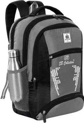 SBCOLLECTION Stylish 5 Zipper Compartment for Eventually Use Splash and Dust Proof 29.912 L Backpack(Grey)