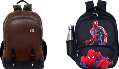 HouseOfCommon Comfortable Durable Backpack for Daily Commute of School College Office 30 L Backpack(Brown, Black)