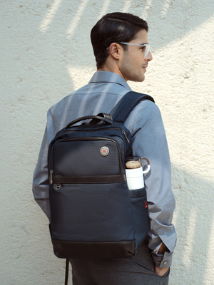 SWISS MILITARY Wesely Polyester 15.6 Laptop Screen Stylish Laptop Backpack 16L Black 16 L Laptop Backpack(Blue)