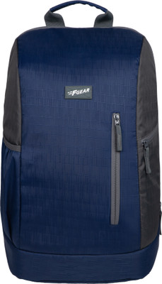 F Gear Theodore Linen Navy Blue Antitheft 21 L Laptop Backpack(Blue)