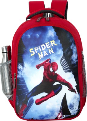 bayo Spiderman 18×13 inch Pre-School 47cm For 1st std-5th std Lightweight school Bag 35 L Laptop Backpack(Red)
