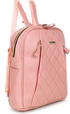 claspNclutch For Girl's Compartment And Adjustable Strap 9 L Backpack(Pink)