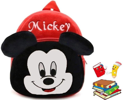 Aveek Soft Toy Bag Mickey Plush Bag For Cute Kids 2-5 Years Plush Bag (Red,4L) 4 L Backpack(Red)