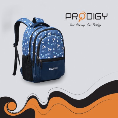 PRODIGY Multi Purpose Stylish 4 Compartments, Waterproof Backpack For 17 Inches Laptop 19 L Backpack(Blue)