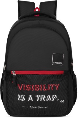 Priority 18 Inch Genius 005 College Black 35 L Backpack(Black)