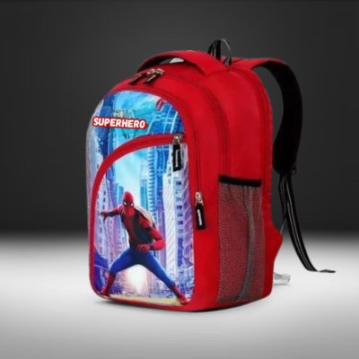 ISB Fashion Cartoon character Printed BackPack 25 L Backpack(Red)