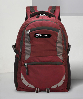 Trillium For Unisex,Office/Travel/Business Use,with Rain Cover And Reflective Strip(1006) 35 L Laptop Backpack(Maroon)