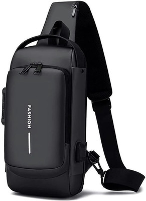 ZWEELAY Stylish Unisex Waterproof Anti-theft CrossBody Bag 6 L Backpack(Black)