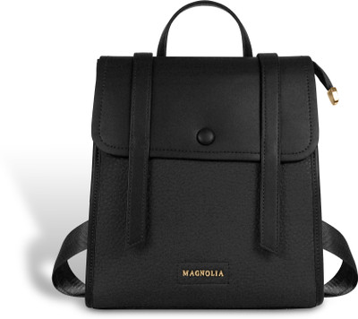 Magnolia Vegan Leather Women’s | Stylish Casual & Office Bag with Adjustable Straps 10 L Backpack(Black)