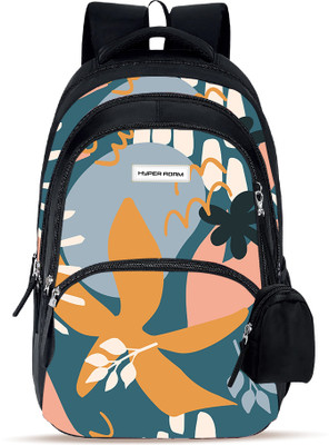 Hyper Adam School Bags For Kids Casual College Bags For Boys & Girls With Extra Pouch 35 L Backpack(Black, Blue)