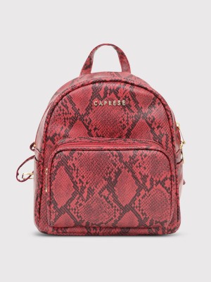 Caprese Draco Fashion Backpack for Women 8 L Backpack(Red)