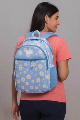 FLIKKER Stylish Waterproof School Bag for Girls with Bottle Holder Laptop Backpack 35 L Backpack(Blue)