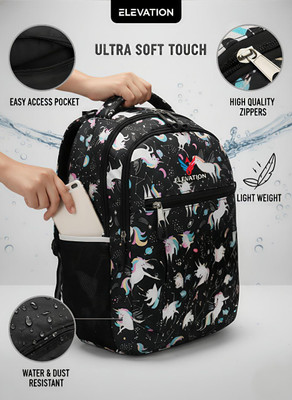 HouseOfCommon Girls College Backpack Coaching Waterproof School Bag 22 L Laptop Backpack(Black, White)