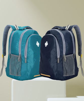 urban carrier UC-45L Pack of 2 combo Bag office/school/college Waterproof 45 L Laptop Backpack(Multicolor, Blue, Yellow)
