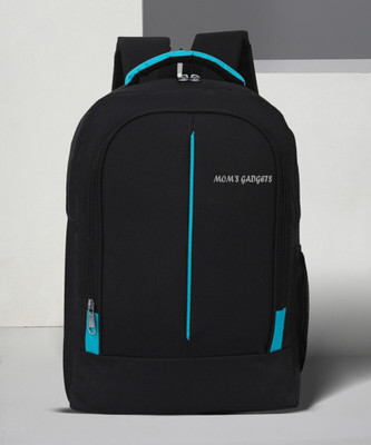 MOM'S GADGETS Laptop Backpack Medium size light weight and waterproof bag for college/office 16 L Laptop Backpack(Black, Blue)