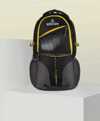 WROGN Laptop backpack spacy unisex backpack fits upto 16 Inches/college bag/school bag 55 L Backpack(Black, Yellow)
