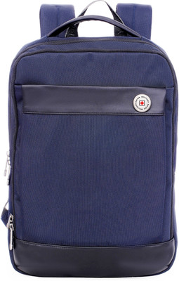 SWISS MILITARY KNOX Multiple Quick Access Pockets, 15.6'' Laptop Screen Key Chain Holder Navy 11 L Laptop Backpack(Blue)