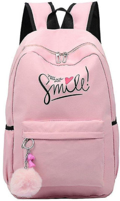 khatushyam collection SMILE-PRINT-1PC_4 30 L Backpack(Pink)
