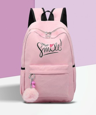 Shishtha SMILE-PRINT-1PC_8_10 30 L Backpack(Pink)