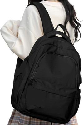 HouseOfCommon Backpack for Women Girls Travel,Casual,College,Office,Work,Gift Bag Ladies 20 L Backpack(Black)